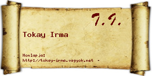 Tokay Irma névjegykártya